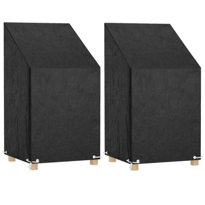 vidaXL Kryty na záhradnú stoličku 2ks 8 ôk 65x65x80/120 cm polyetylén