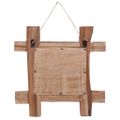 vidaXL Zrkadlo z polienok, prírodné 50x50 cm,recyklované tíkové drevo
