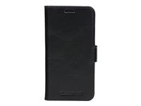 Puzdro s klopou pre mobilný telefón - koža full-grain - čierna - pre Apple iPhone 11