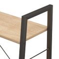 vidaXL 3-poschodová rebríková polica bledohnedá a čierna 56x35x108 cm
