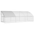 vidaXL Klietka pre sliepky 3 ks Strieborná 600 x 200 x 200 cm