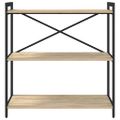 vidaXL Regál na knihy 80 x 30 x 85 cm Kompozitné drevo Sonoma dub