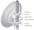 Ubiquiti airFiber Dish 26dBi, 3GHz, Slant 45