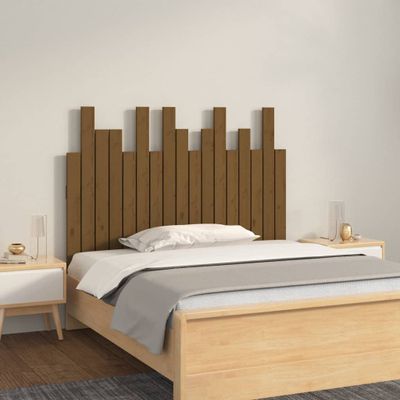 vidaXL Nástenné čelo postele medovohnedé 108x3x80 cm masívna borovica