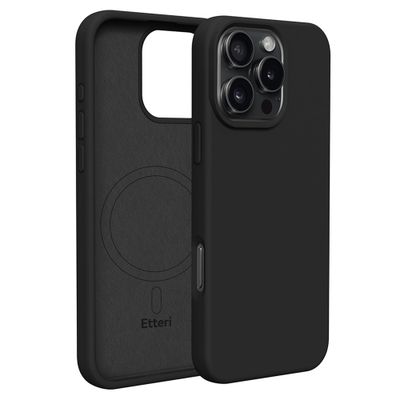 Etteri Silicone Mag puzdro pre iPhone 16 Pro Max 6,9" čierna