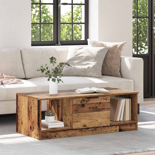 vidaXL Konferenčný stolík Staré drevo 102 x 50 x 36cm Kompozitné drevo