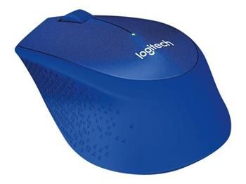 Logitech myš Wireless M330 Silent Plus, optická, bezdrôtová, 3 tlačidlá, modrá, 1000dpi