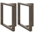 vidaXL Nohy k jedálenskému stolu v tvare T, 2 ks, čierne, 70x35x(72-73) cm, oceľ