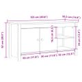 vidaXL TV skrinka sivá 103x36,5x52 cm masívna borovica