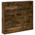 vidaXL Regál na časopisy s poličkou 2 ks Dymová dub 80 x 12 x 70 cm