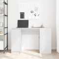 vidaXL Stôl biely 120x42x76 cm kompozitné drevo