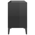 vidaXL TV stolík nohy z kovu lesklý čierny 69,5x30x50 cm