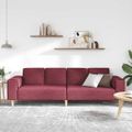 vidaXL Pohovka do obývačky Víno červené 250 x 77 x 76 cm Polyester