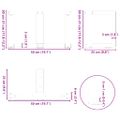 vidaXL Nohy konferenčného stolíka v tvare T, 2 ks, biele, 50x25x(30-31) cm, oceľové