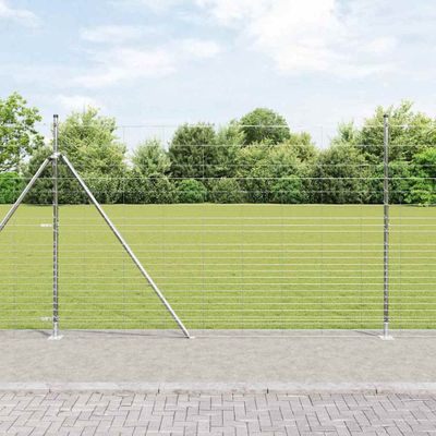 vidaXL Zvarené drôtené pletivo s betónovým základom 25 x 1,6 m (Š x V)