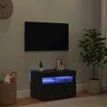 vidaXL TV skrinka 60 x 35 x 40 cm Čierny dub Kompozitné drevo