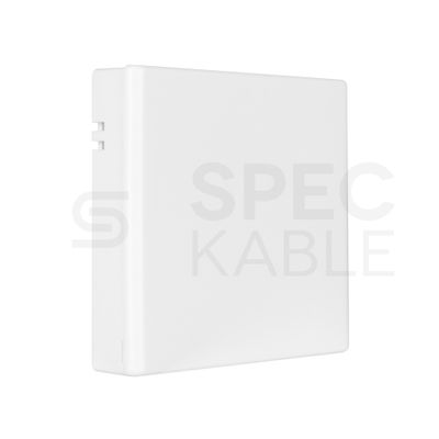 Zásuvka NEKU pre optiku FO FTTH na 2 adaptéry SC simplex na omietku biela Zásuvka NEKU pro optiku FO FTTH na 2 adaptery SC simplex na omítku bílá