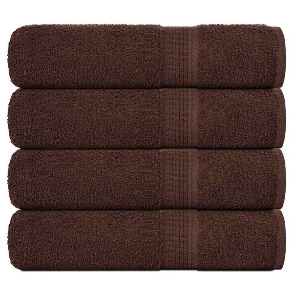 vidaXL Utierky na ruky FROGN 4 ks hnedé 50x100 cm 360 g/m²