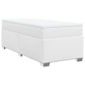 vidaXL Boxspring posteľ s matracom biela 80x200 cm umelá koža