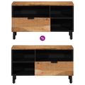 vidaXL TV skrinka s poličkou Hnedá 80 x 33 x 46 cm Masívne mango drevo