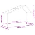 vidaXL Strecha na detskú posteľ biela 203x95,5x142 cm borovicový masív