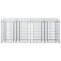 vidaXL Gabiónová vyvýšená posteľ 2 ks 200 x 50 x 80 cm Strieborná