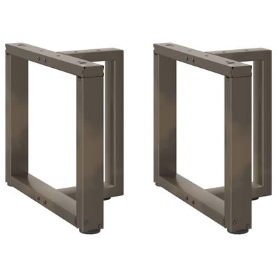 vidaXL Nohy konferenčného stolíka v tvare T, 2 ks, prírodná oceľ, 50x25x(42-43) cm, oceľové