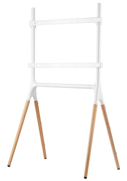 Neomounts Select NM-M1000WHITE/Držák displeje/na podlahu/37-70"/VESA 600X400/nosn. 40kg/bílý Stojan, VESA, podlahový, pro LCD a TV 37"–70", nosnost 40kg, správa kabeláže, bílo-hnedý