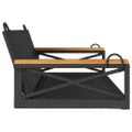 vidaXL Hojdacia lavica čierna 109x62x40 cm polyratan