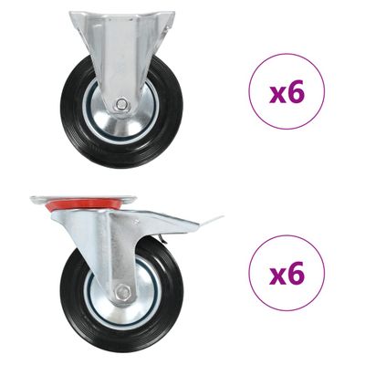 vidaXL Kolieska 12 ks 160 mm