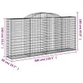 vidaXL Oblúkové gabionové koše 3 ks 300x50x140/160 cm pozink. železo