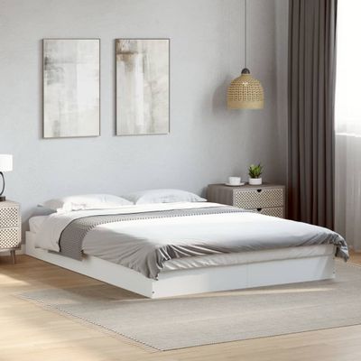 vidaXL Posteľný rám biely 140x200 cm kompozitné drevo