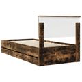 vidaXL Rám postele Dymová dub 100 x 200 cm Inžinierske drevo