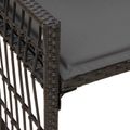 vidaXL Vonkajšia lavička 2 -Seater 116 x 55 x 82 cm Oceľ a poly ratan