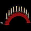vidaXL Vianočný svietnik s oblúkom a 10 LED sviečkami 3 ks LED