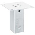 vidaXL Podnože stĺpikov štvorcové 12 ks Strieborná 61x61 mm