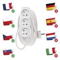 Prodlužovací kabel EMOS P0313 / 3 m / 3 zásuvky / biely / PVC / 1 mm2