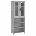 vidaXL Vysoká skrinka sivý dub sonoma 69,5x34x180 cm spracované drevo