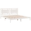 vidaXL Extra dlhá posteľ bez matraca biela 180x210 cm masívne drevo