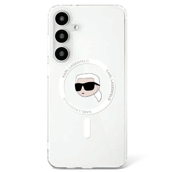 Puzdro Karl Lagerfeld HC Magnetic IML Metal K. Head pre Samsung Galaxy S25 biele