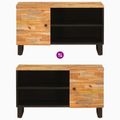 vidaXL TV skrinka Hnedá 80 x 33 x 46 cm Masívne mango drevo