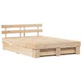 vidaXL Rám postele Hnedá 150 x 200 cm Masívne borovicové drevo