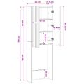 vidaXL Toaletná skriňa ZWOLLE Biela 66 x 25,5 x 190 cm