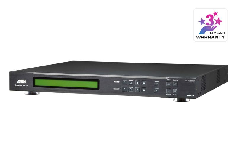 ATEN 4x4 port HDMI matrix prepínač a scaler