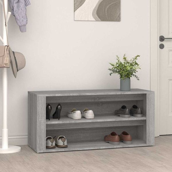 vidaXL Regál na topánky betónovosivý 100x35x45 cm spracované drevo