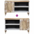 vidaXL TV skrinka 80x31,5x46 cm mangovníkový masív