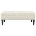 vidaXL lavička s vankúšom Krémová 113 x 57 x 39 cm Zamat