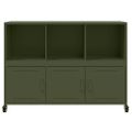 vidaXL Komoda olivovozelená 100,5x39x72 cm oceľ