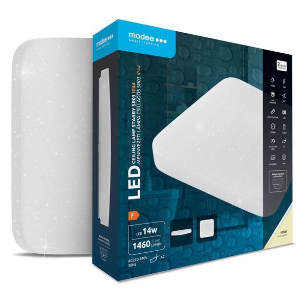 Modee Star effect LED štvorcové stropné svietidlo 14W 1460lm neutrálna biela (ML-CL4000K14W-IP-SR03)