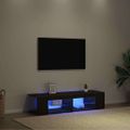 vidaXL TV skrinka 135 x 39 x 30 cm Čierny dub Kompozitné drevo